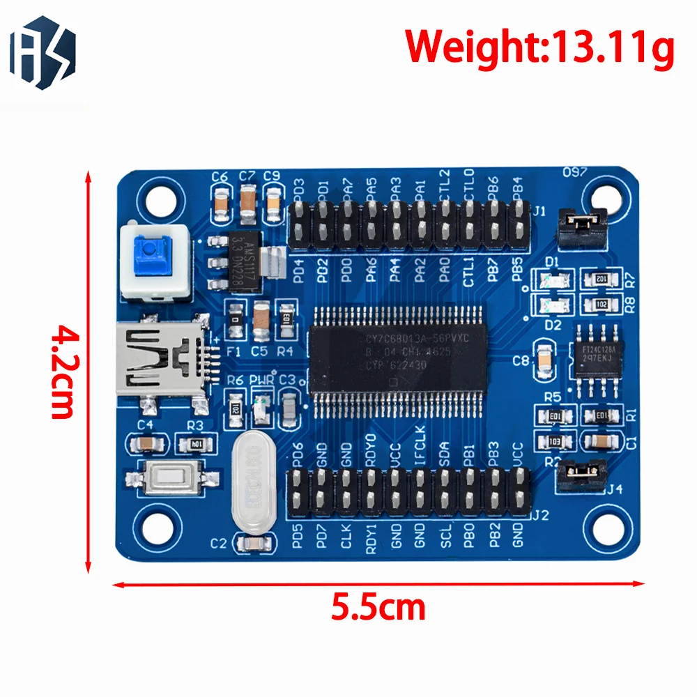 EZ-USB FX2LP CY7C68013A USB Core Board Development Board USB Logic Analyzer With I2C Serial SPI Interface Module Mini USB