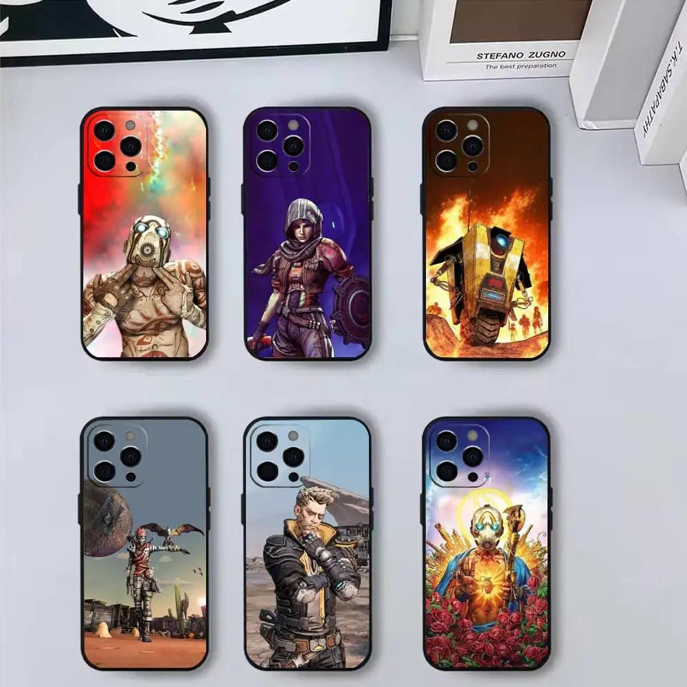 

B-Borderlands12 G-Game Player Phone Case For iPhone 17,16,15,14,13,12,11 Plus,Pro Max,XS,Soft Silicone Black Cover