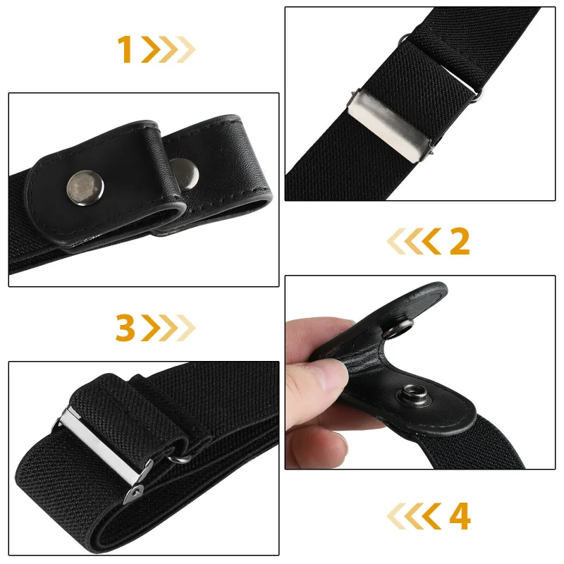 Simple Fashionable Belt Invisible Elastic Versatile Clothing Decoration Jeans Buttonless Elastic Belt Men's Invisible Belt