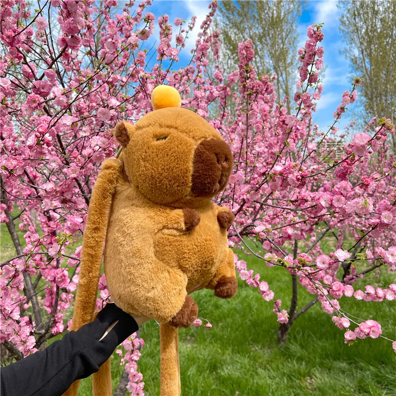 حقيبة ظهر لطيفة من القطيفة كاواي عصرية على شكل دمية من الفرو حقيبة كتف صغيرة للفتيات والأطفال هدية حقيبة مدرسية لصديقتك