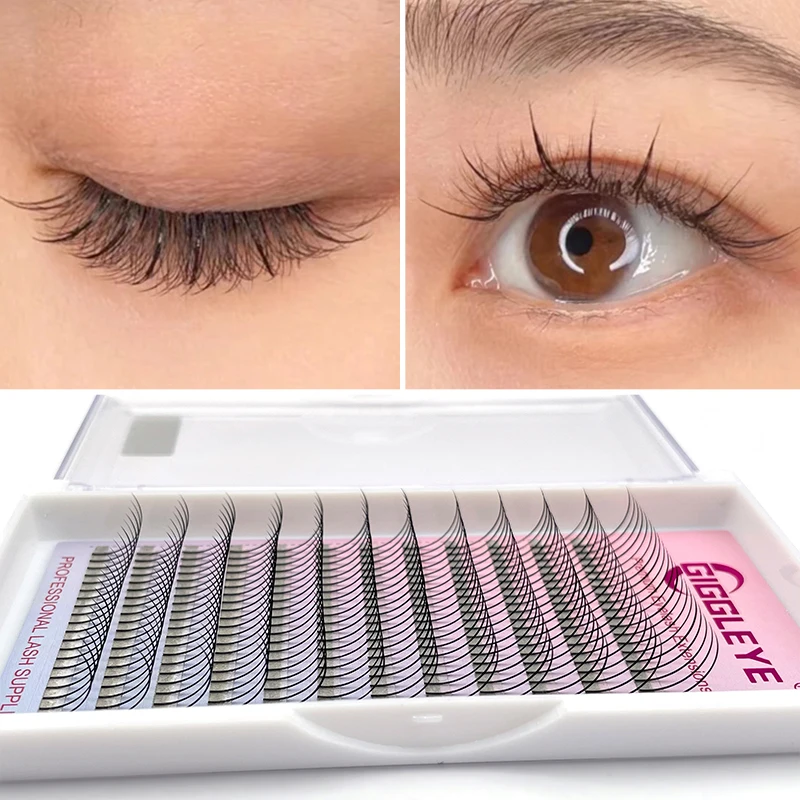 Lashes New Premade Fans 6-20Mm & Mix Length C D DD A/M Shape Spikes Eyelash Fluffy Individual Eyelashes Extension Supplies