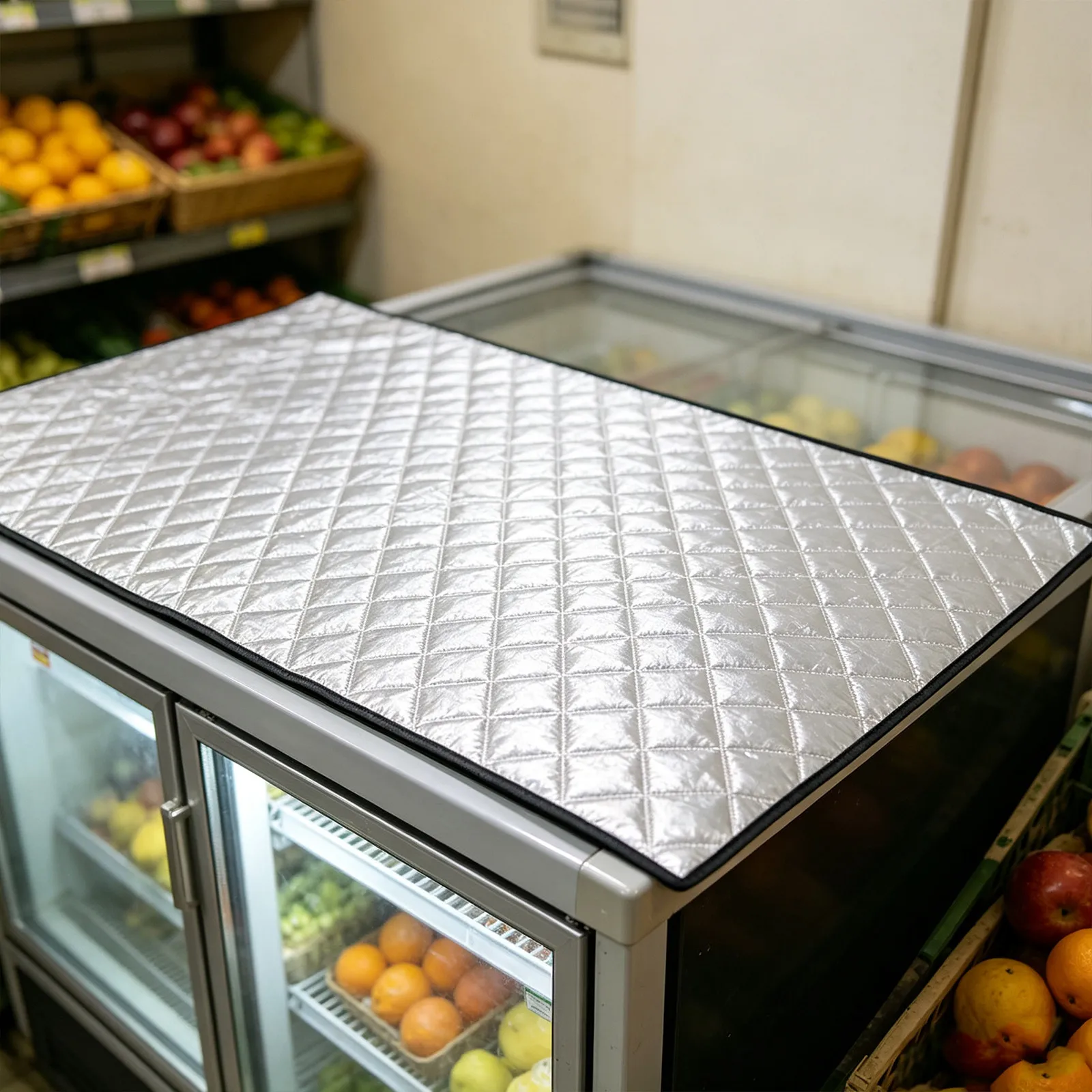 Catering Business Freezer Cover Cold Storage Cabinet Beverage Cooler Aluminum Foil Insulation Covers Deep Chest Sun Shield