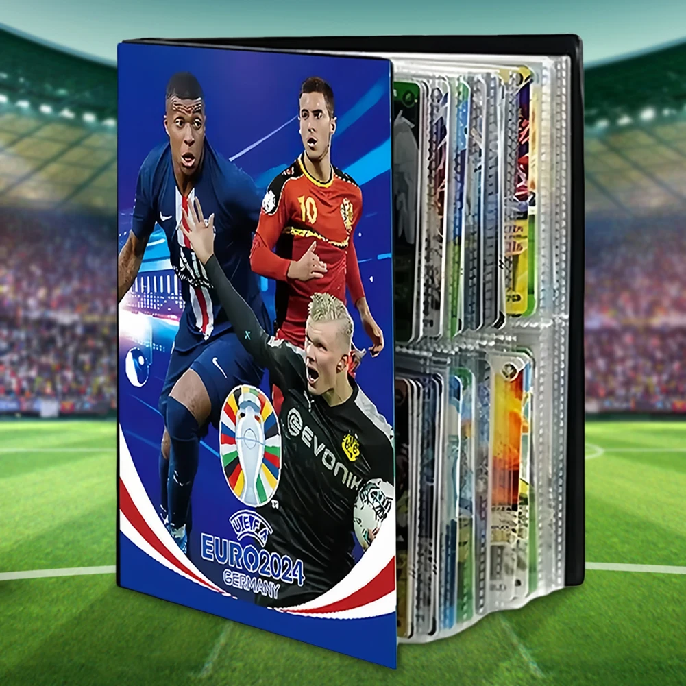 Soccer Star Player Card Box Album 4 Pocket Fan Peripherals Card Holder Binder Protector Soccer Sports Trading Card Holder Album