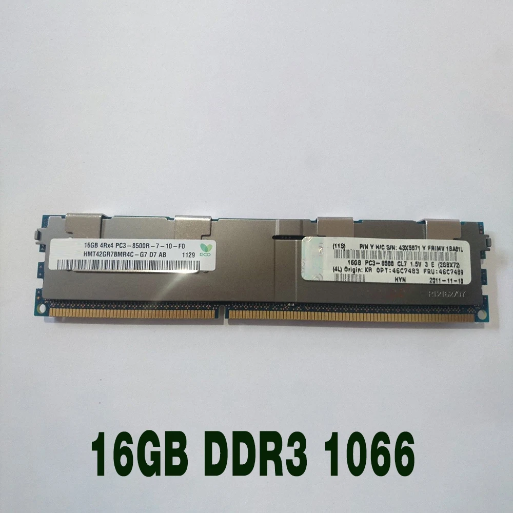 1 pcs For IBM RAM X3850 X3690 X5 46C7483 46C7489 43X5071 Server Memory High Quality Fast Ship 16GB DDR3 1066