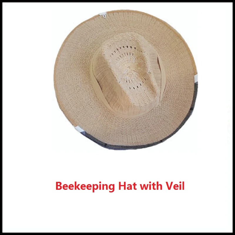 

Beekeeping Hat with Veil Beekeeper Cowboy Hat Net Veil Head Face Protector Bee Hat with High Visibility Veil Beekeeping Tools