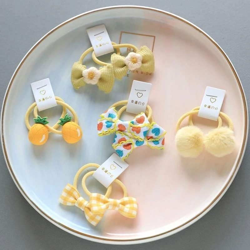 

J15U милые резинки для волос для маленьких девочек, 10 шт., резинка для волос для маленьких девочек, аксессуары для волос для