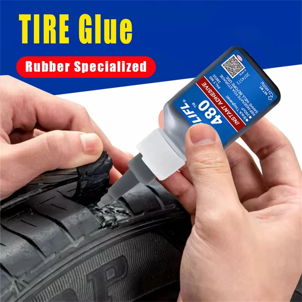 480 black rubber glue super strong adhesive for 10 seconds, used for tire repair, black object repair and 