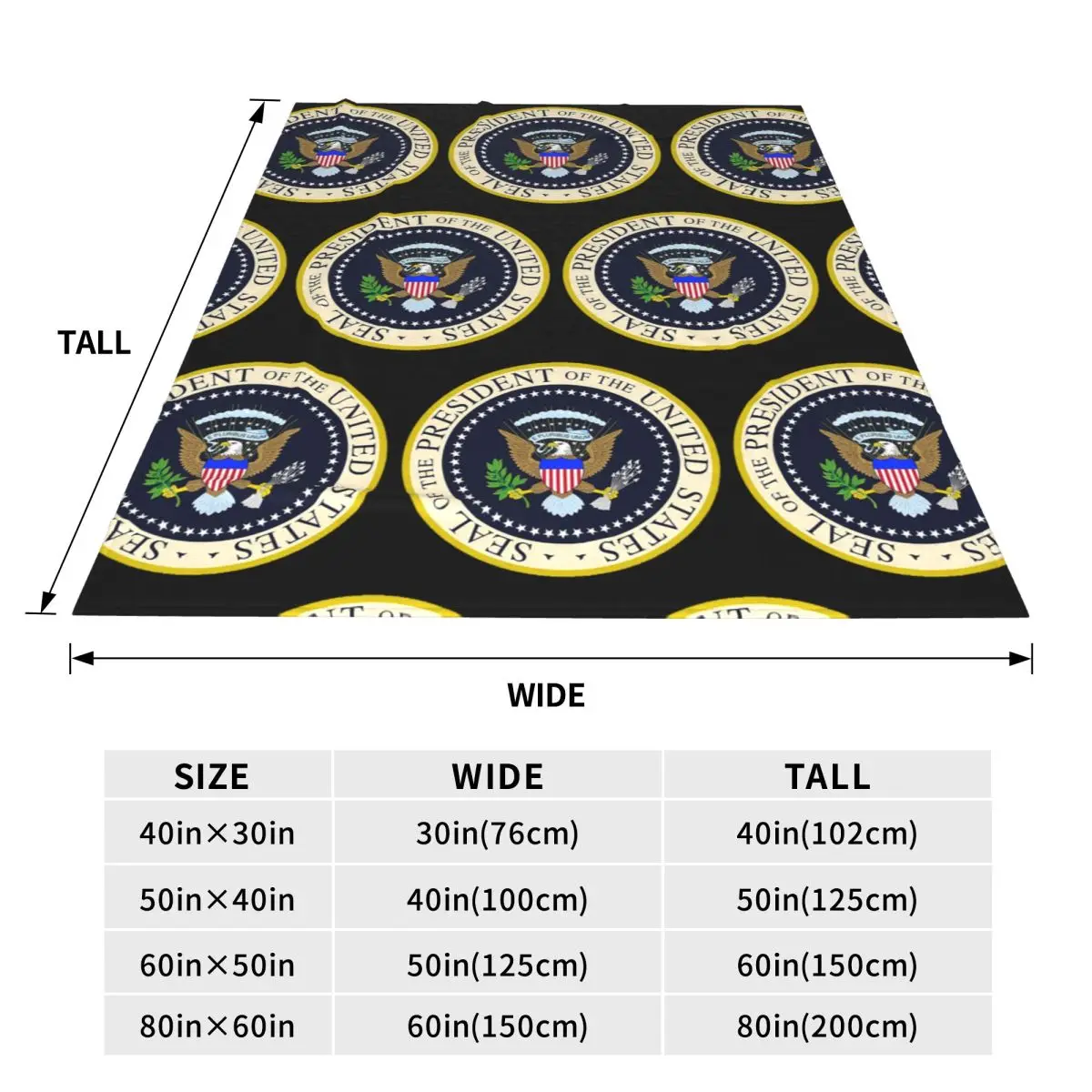 Seal Of The President Of The United States Blankets Flannel Sofa Throw Blanket Warm for Home Bedroom Throws Bedspread Quilt
