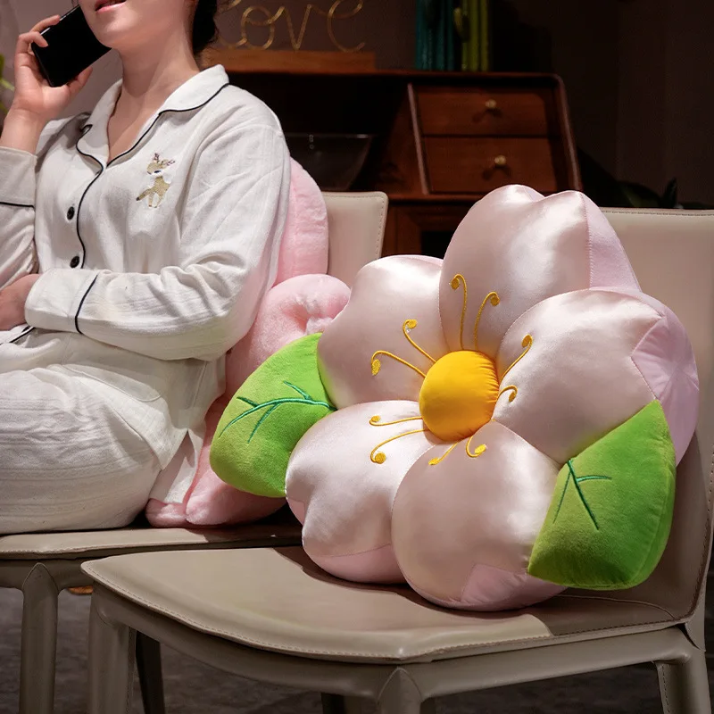 Cooling Sakura Waist Cushion Flower Cool Cushion Lumbar Pillow Office Waist Support Cushion Silk Waist Protector
