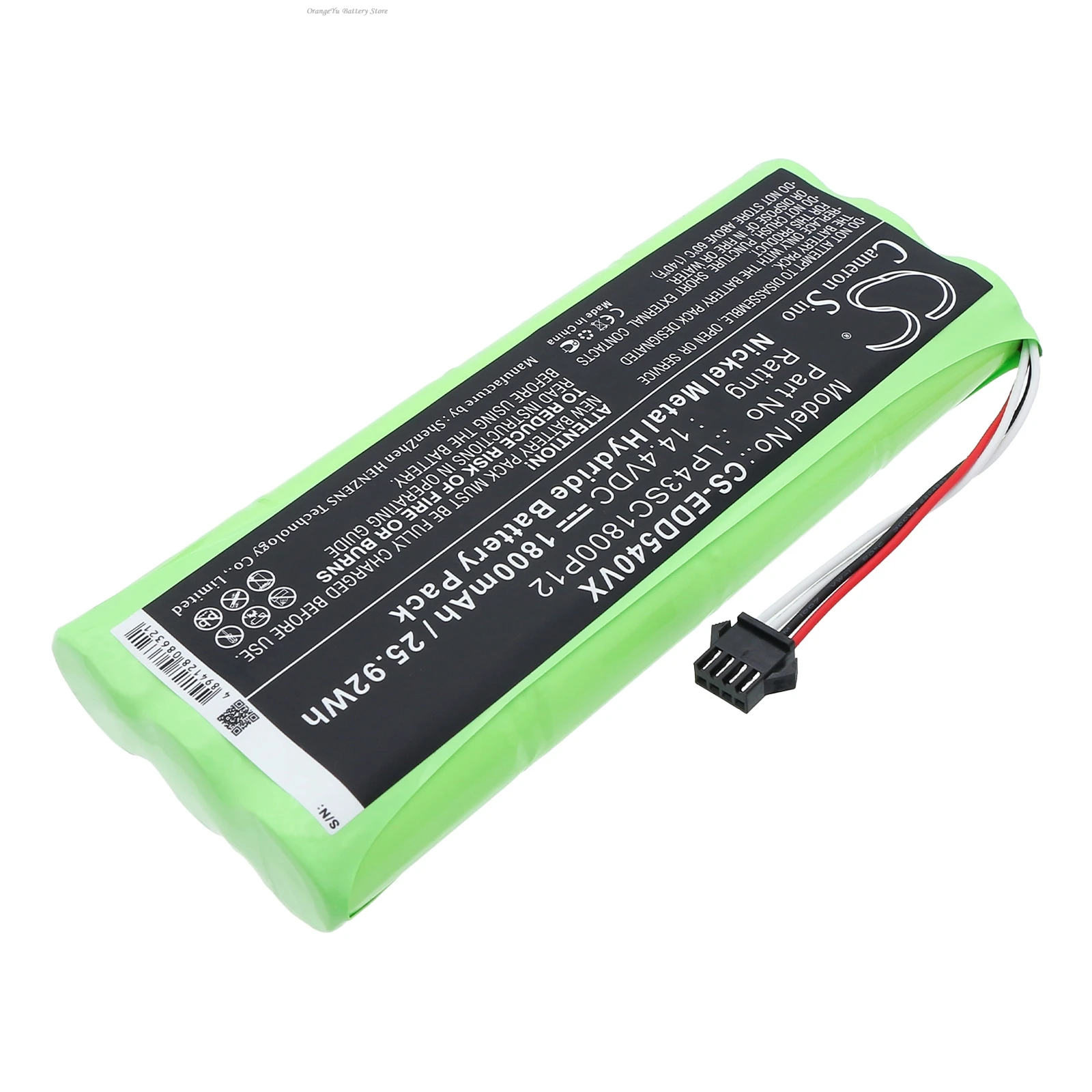 Replacement 14.4V 1800mAh Vacuum Battery LP43SC1800P12 for Ecovacs Deebot D523 D540 D550 D560 D570 D580 D54 D56 D58 D543 D59