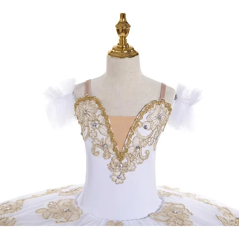 ใหม่สีขาวบัลเล่ต์ Tutu กระโปรงเด็ก White Swan Lake Dance เครื่องแต่งกายความงามเต้นรําเสื้อผ้า