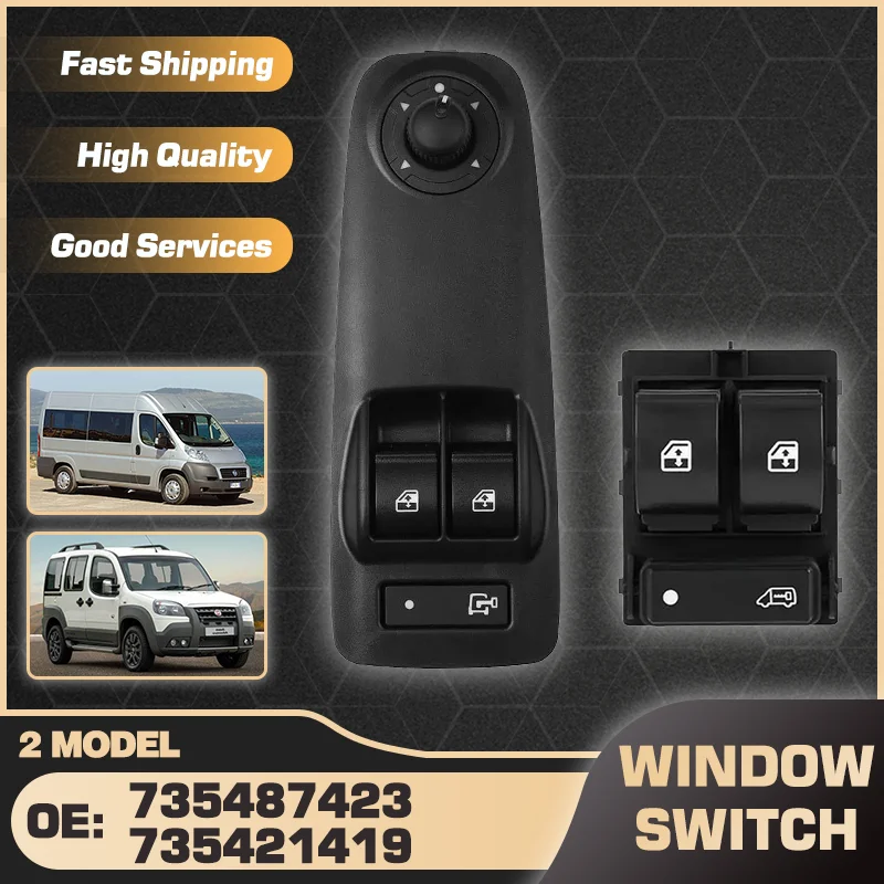 

Master Power Window Switch Button For Fiat Doblo Fiat Ducato Vauxhall Combo Peugeot Boxer Manager Citroen Relay Jumper 2006-2015