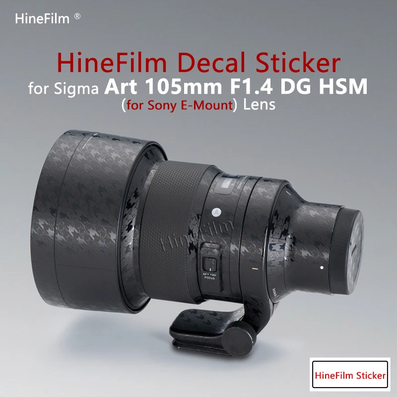 

Hinefilm Skin for Sigma 105 f1.4 E Mount Lens Decal Skin for Sigma 105mm f/1.4 DG HSM Art Stickers 105Art Protective Wrap Cover