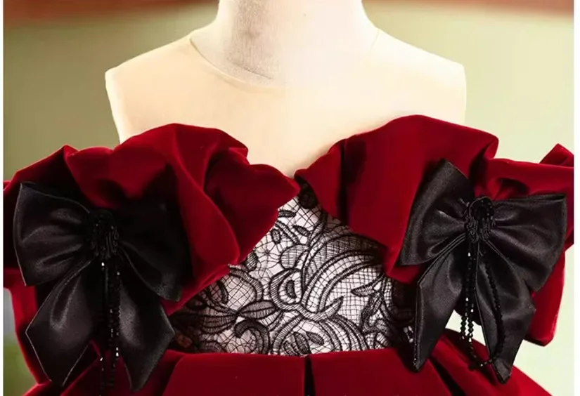 New Children\'s Evening Gown Host Piano Performance Wedding Birthday Party Flower Girl Dresses A4321 Vestidos Bridesmaid Dresses
