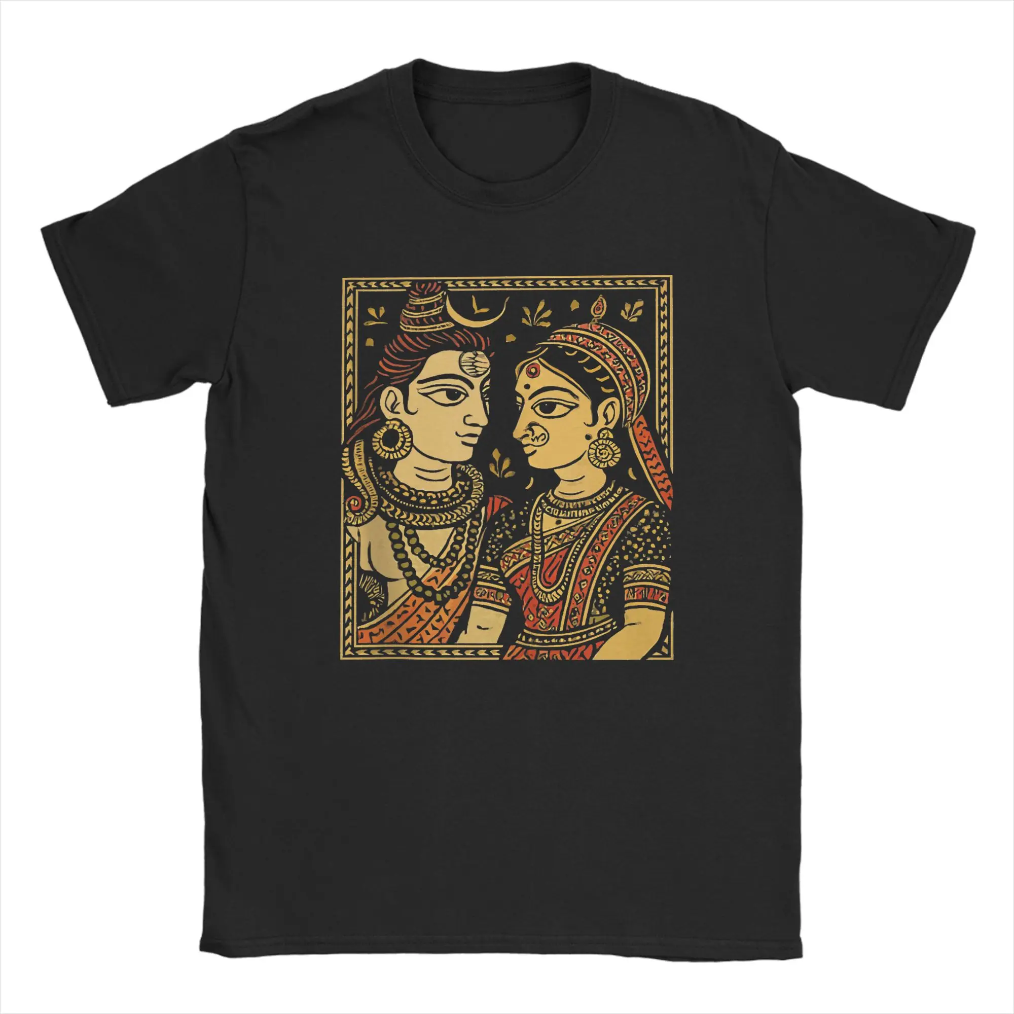 

Lord Shiva Durga Hindu God Mahadeva Goddess T-Shirt Summer Cotton T-Shirts For MensHarajuku Pattern Tshirt Streetwear Tops