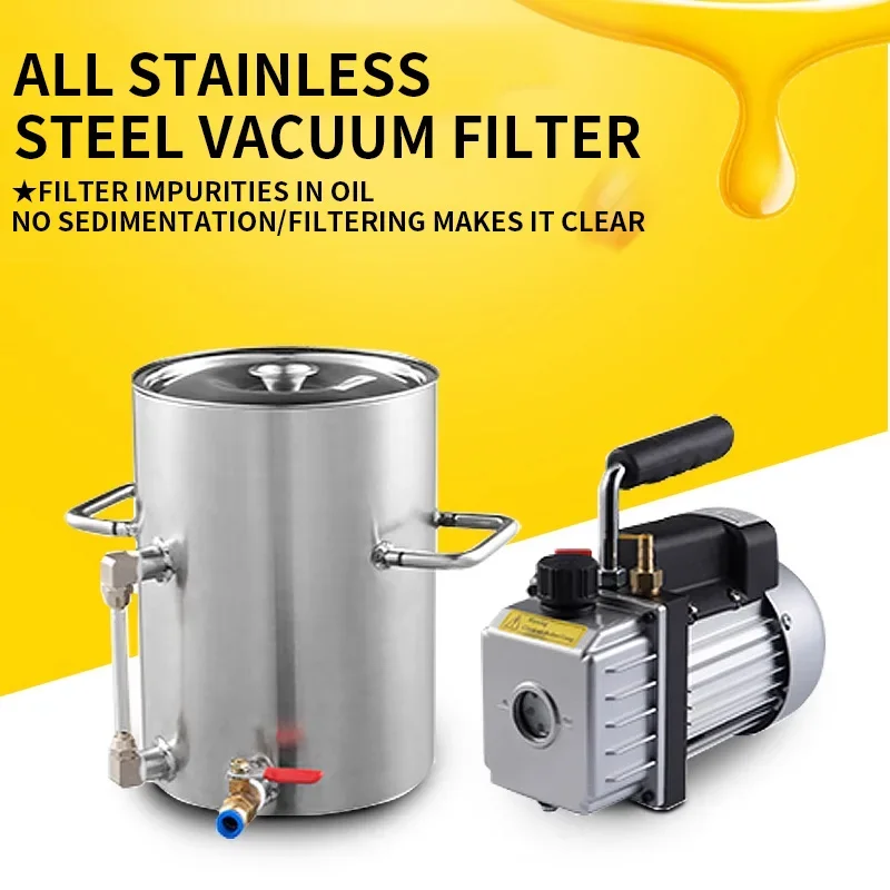 Small Commercial Food Oil Filter Machine Stainless Steel Oil Press Machine Rapeseed Peanut Sesame Walnut Oil Filtration