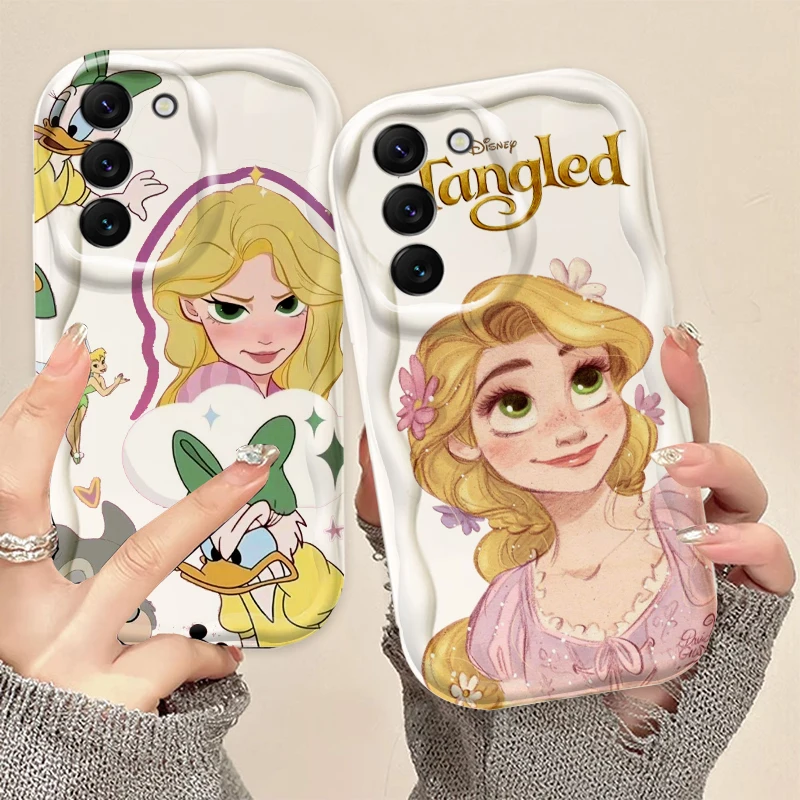 Disney Tangled Cute For Samsung S24 S23 S21 S20 Ultra Plus FE A73 A72 A71 A51 A31 A05S A05 A04 5G Wave Oil Soft Phone Case