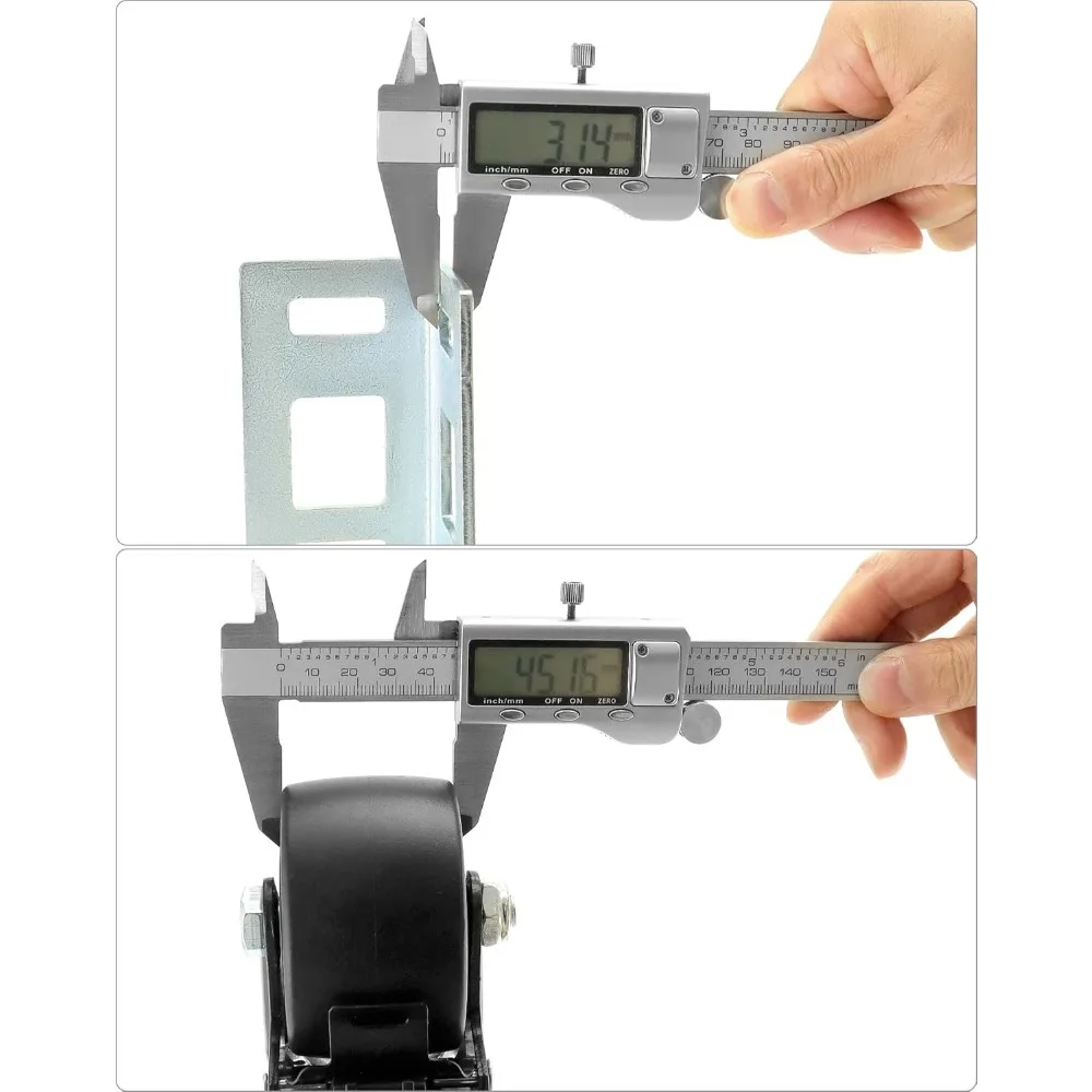 Heavy-Duty Storage Rack Caster Wheels, Set of 4, Supports Up to 1500 lbs, Compatible with Boltless Shelving Systems