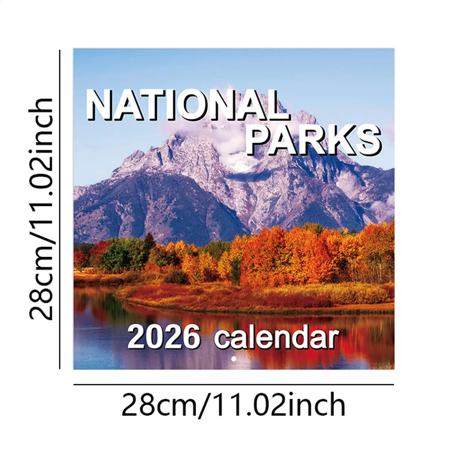 2026 ปฏิทินผนังอุทยานแห่งชาติ 2026 ปฏิทินรายเดือนรายปี Planner พร้อมบล็อกปกครอง Jan-Dec กระดาษหนาตกแต่งบ้านสําหรับ