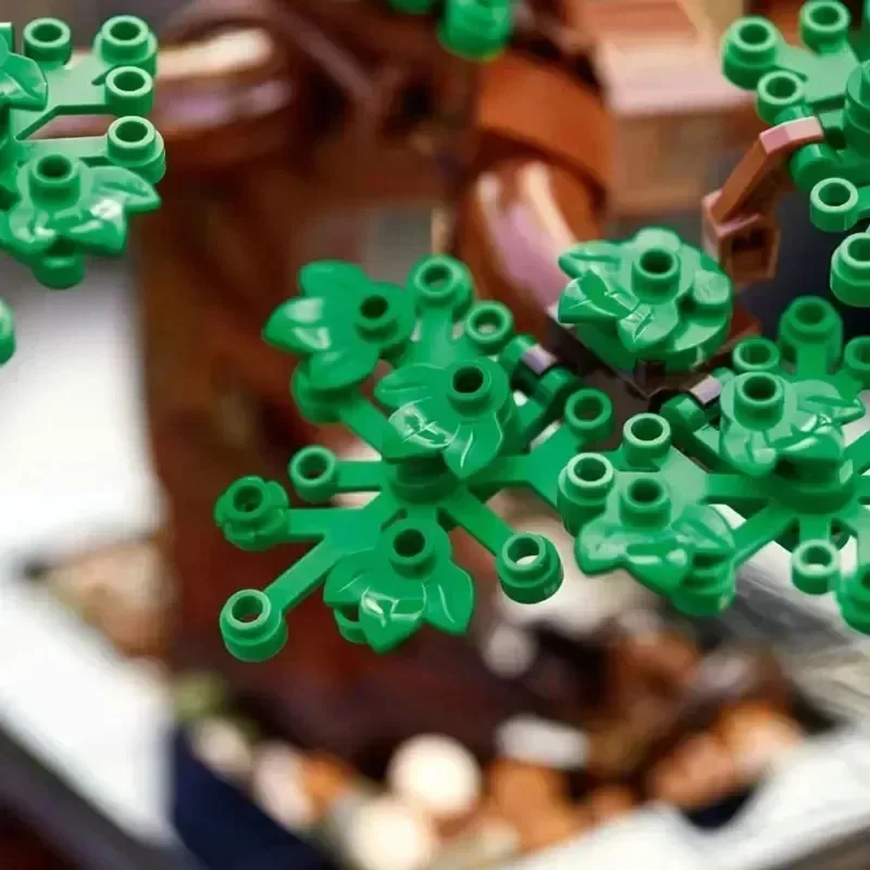 MOC شجرة بونساي باقة الزهور الأبدية ثلاثية الأبعاد بنة مجموعة الطوب نموذج ديكور المنزل النبات بوعاء لعبة هدية الطفل