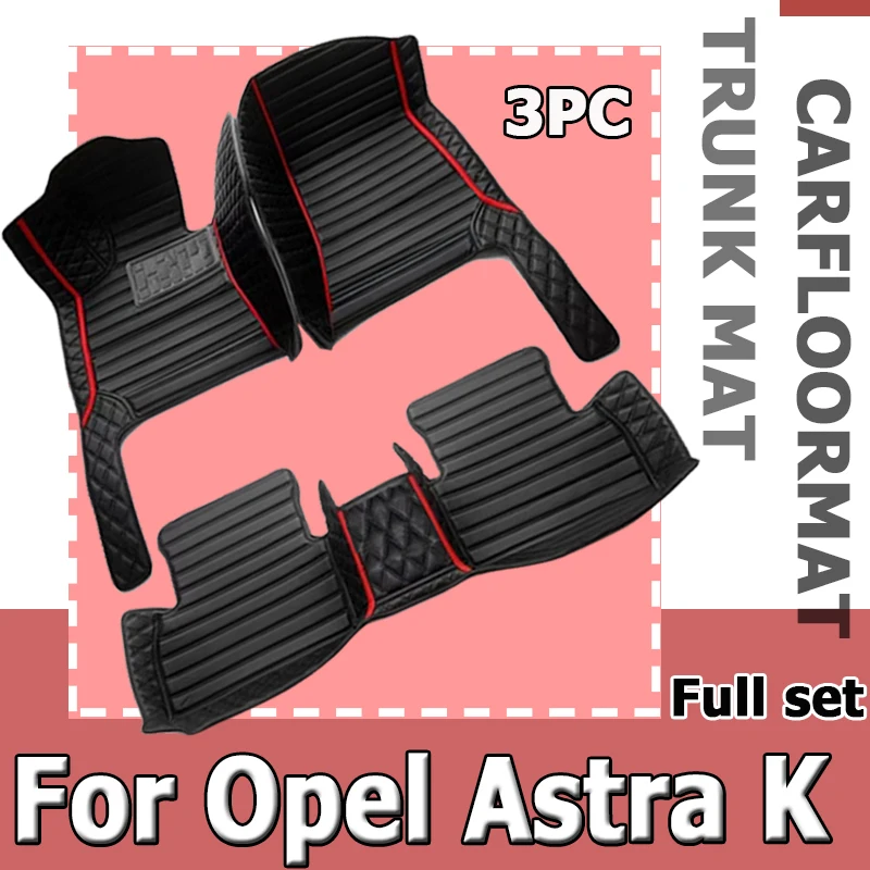 Custom Automotive Car Floor Mats For Opel Astra K 2016 2017 2018 2019 2020 Auto Luxury Leather Men Women Car Mats Full Coverage