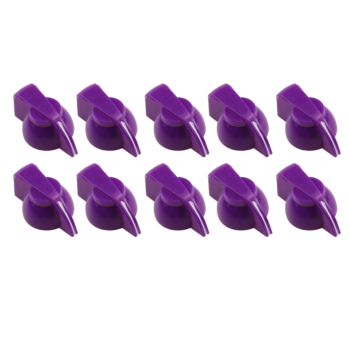 

10pcs Purple 6.35mm Brass Insert Guitar Chicken Head Potentiometer Knob AMP Effect Pointer Knob Control Knob Guitar Accesorios