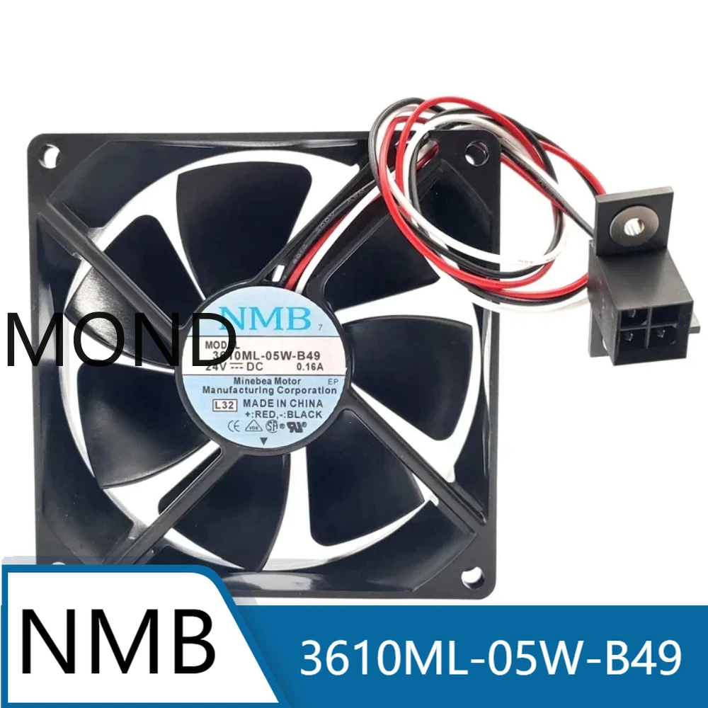 

3610ML-05W-B49 Fanuc System Fan NMB High Air Flow Axial Power Inverter Cooling Fan 9CM 24V 0.16A 9225 3300RPM A90L-0001-0488