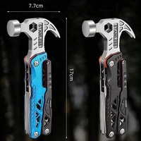 Multifunctional hammer folding portable outdoor wrench pliers car body defense universal one-piece combination tool multi-purpos