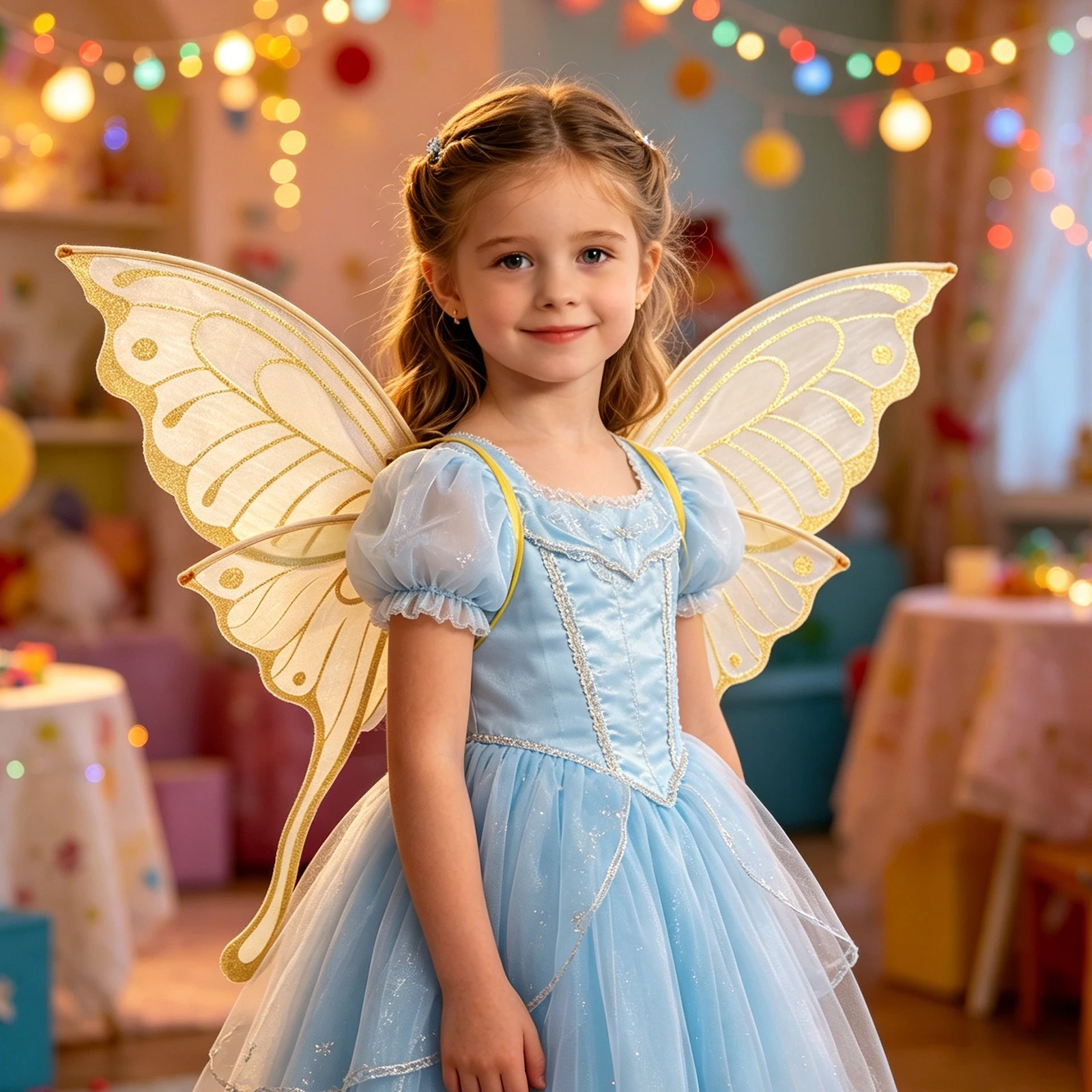 2026 New Women Fairy Wing Glitter Iridescent Mes Butterfly Accessory Props with Long Tail for Birthday Theme Party Costume Props