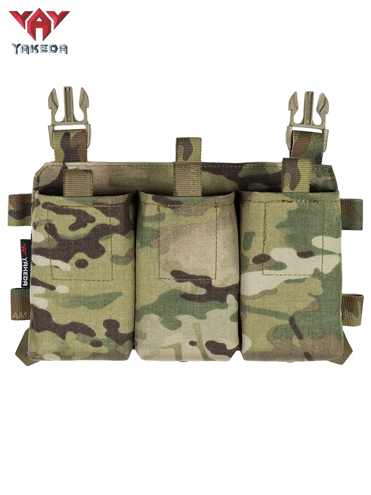 YAKEDA Triple Magazine Pouch with Quick Release Mag Pouch Insert, UTX Buckles Combined 5.56/7.62 Magazine Holder