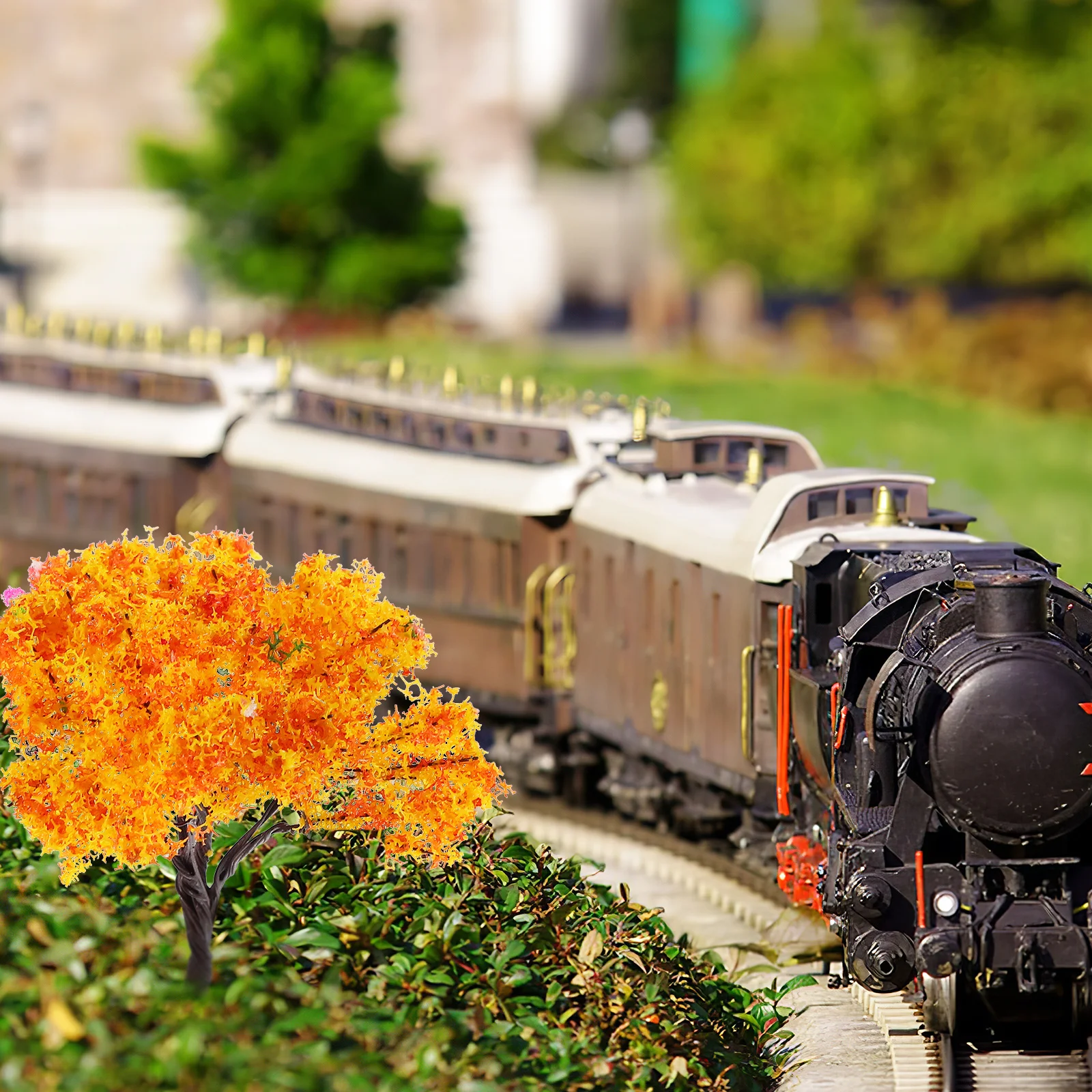 

12Pcs Fake Tree Set Bright Color Miniature Trees for Landscape Scenery Train Railways DIY Craft Garden Decoration