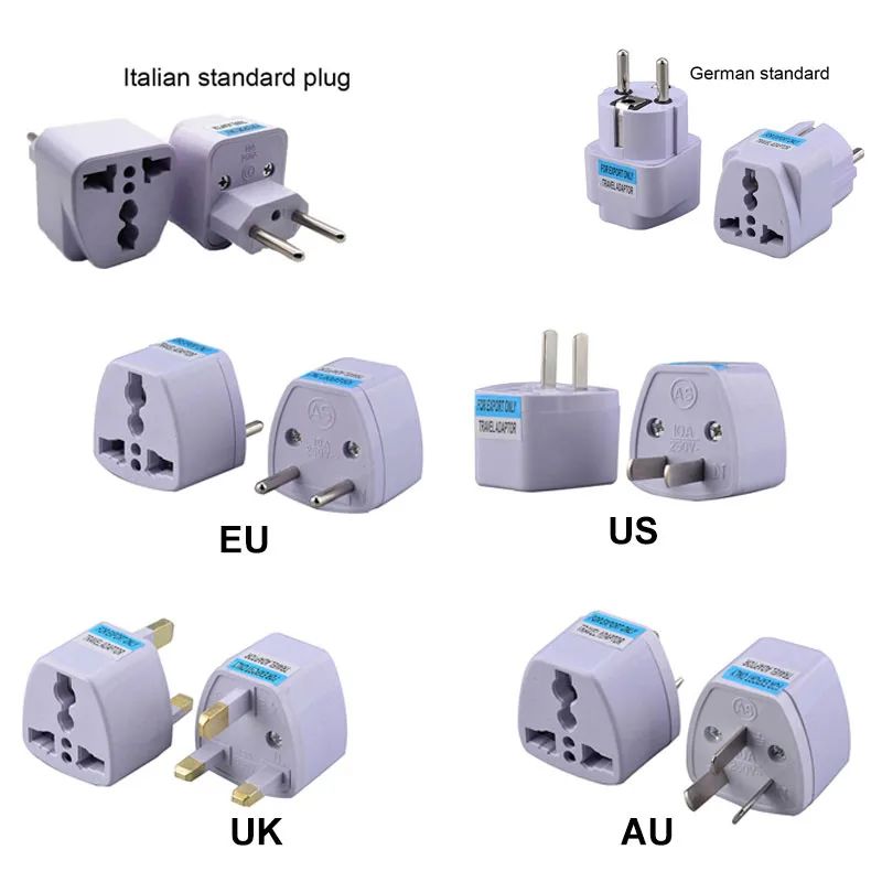 AC 110V 250V 10A Universal American european AU EU To US UK EU Travel Power plug adapter USA Israel Kr converterfor japan p1