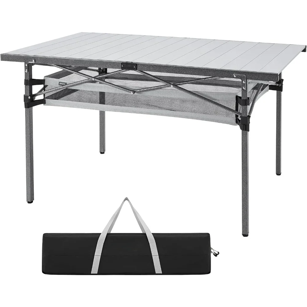 

Camping Table Aluminum Folding Table Roll Up Lightweight Foldable Table for Outdoor Camping Picnic