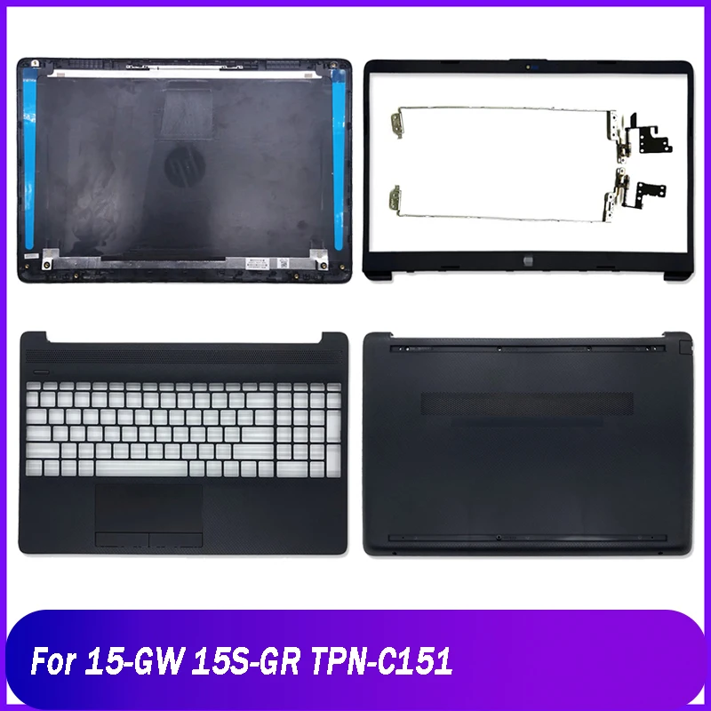 NEW Rear Lid For HP 15-GW 15S-GR TPN-C151 Laptop LCD Back Top Cover  Front Bezel Palmrest Upper Bottom Base Case Hinges Black