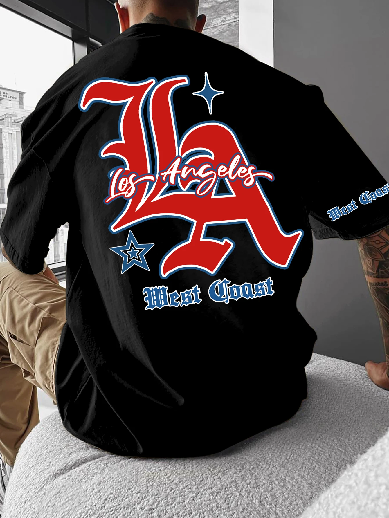 Vintage Red & Blue LA Varsity Graphic T-Shirt