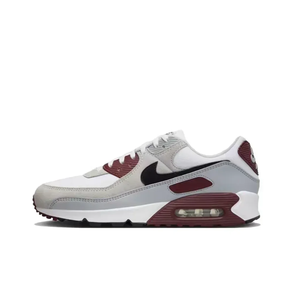 

Женские и мужские серовато-коричневые низкие кеды Nike Air Max 90, классические нескользящие амортизирующие повседневные кроссовки в стиле ретро в стиле ретро FN6958-101