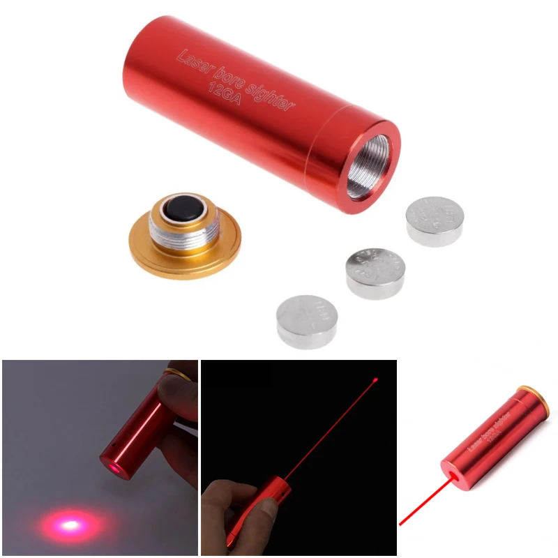 Red Copper Laser Leveler Range Finder Calibrator Gauge Bore Sighter Boresighter Red Sighting Sight Boresight For 12GA