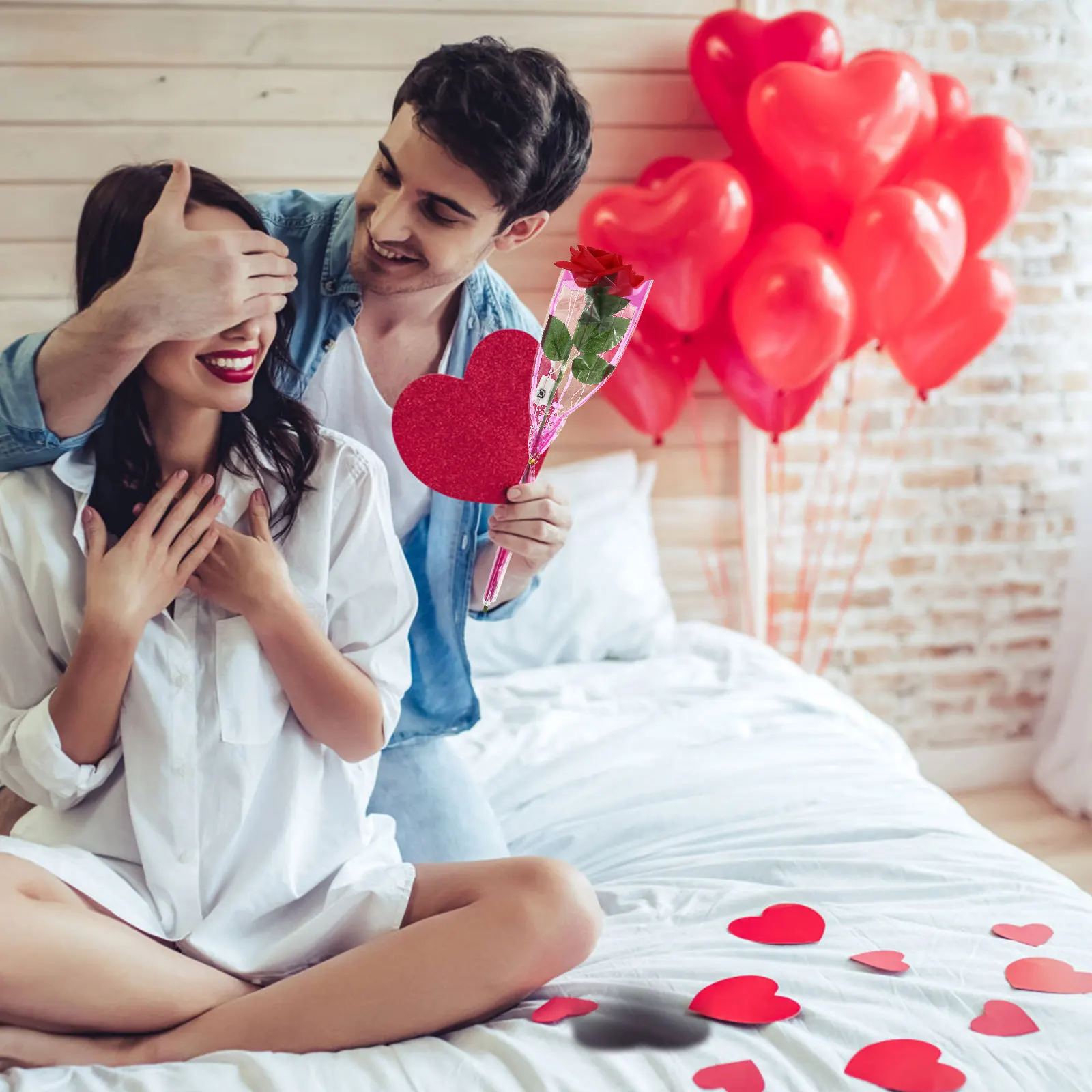 

4Pcs Simulation Luminous Roses Romantic Glowing Artificial Roses Wedding Party Home Decor Valentine Gift Gift Choices