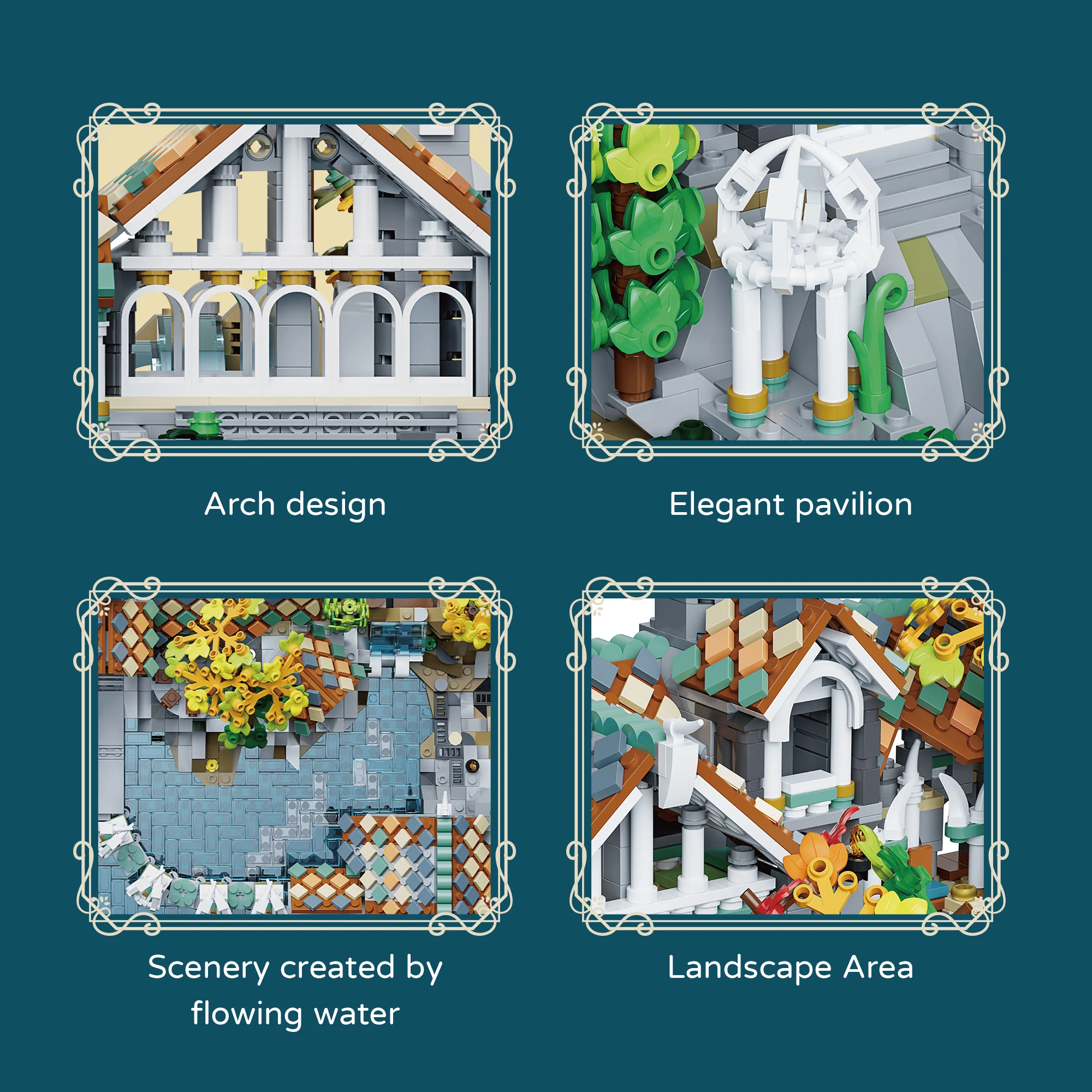 3337PCS The Last Homely House Elven Valley Castle Building Blocks Toys Medieval Magic Fairy Tale Architecture Brick Kit Home Deskop Ornaments Gifts For Birthday Holiday - view 6