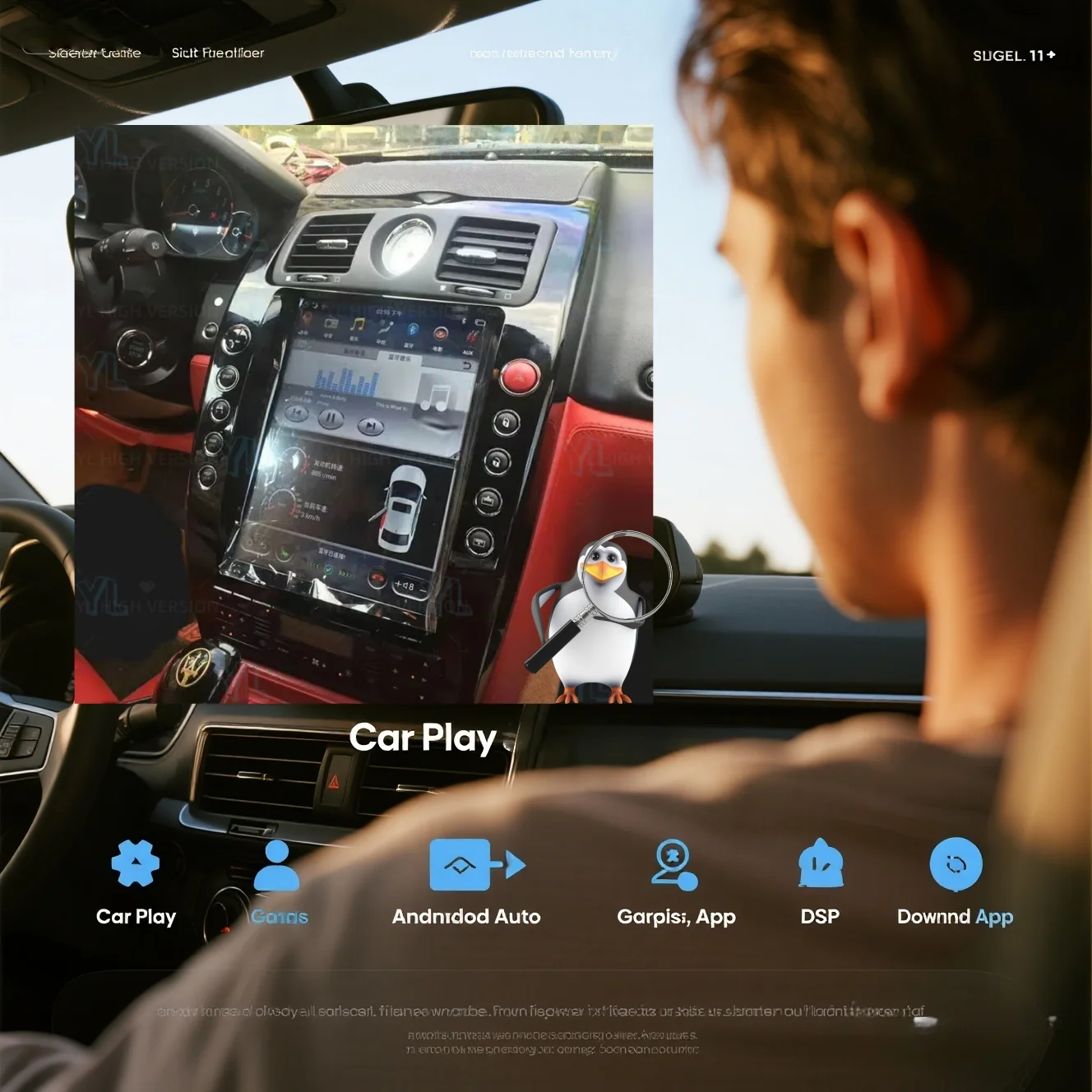 N Car Radio For Maserati Quattroporte 2004-2012 Carplay Android 13.0 Navi Stereo Wifi Bluetooth GPS Head Unit Multimedia Player