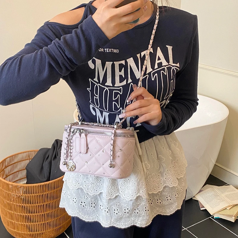 حقيبة كتف نسائية جلدية فاخرة كلاسيكية مصممة على الكتف حقيبة يد كروس أنيقة للأناقة اليومية