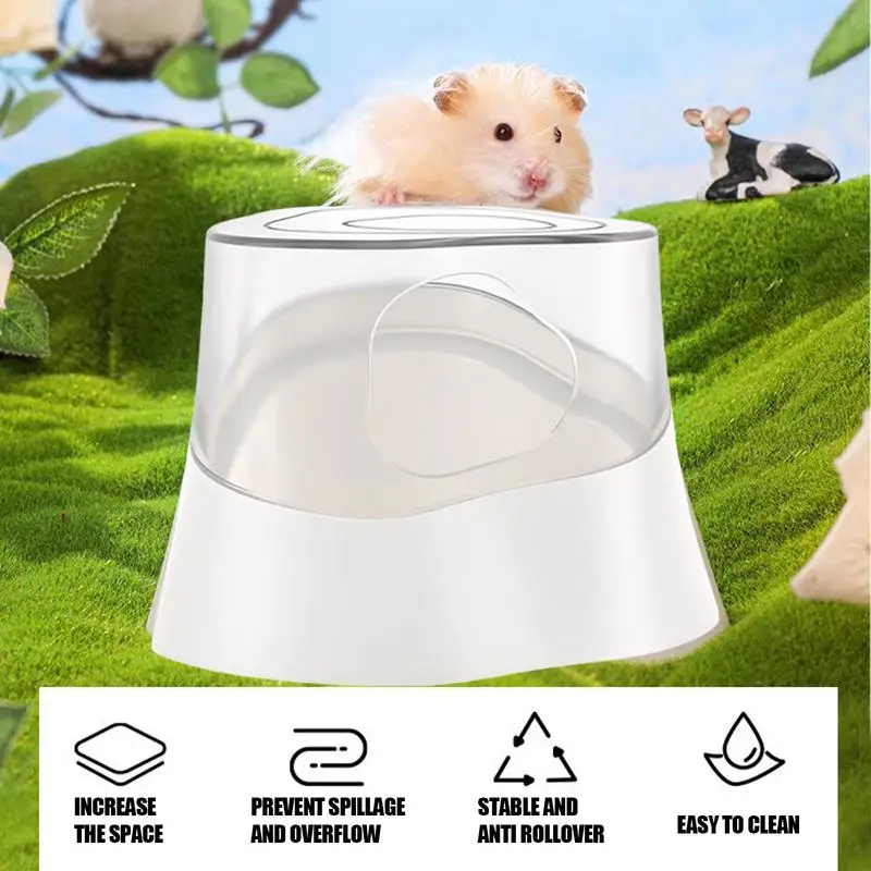 Hamster Sand Bath Container Digging Sand Container For Hamsters Transparent Lid Litter Box For Mice Gerbils Cage Terrarium