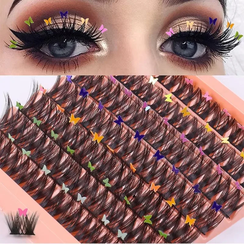 DIY C Curl Eyelash Extension Cluster False Eyeashes Individual Wispy Fluffy Lash Cute High Quality Korean Makeup Volume Lashes