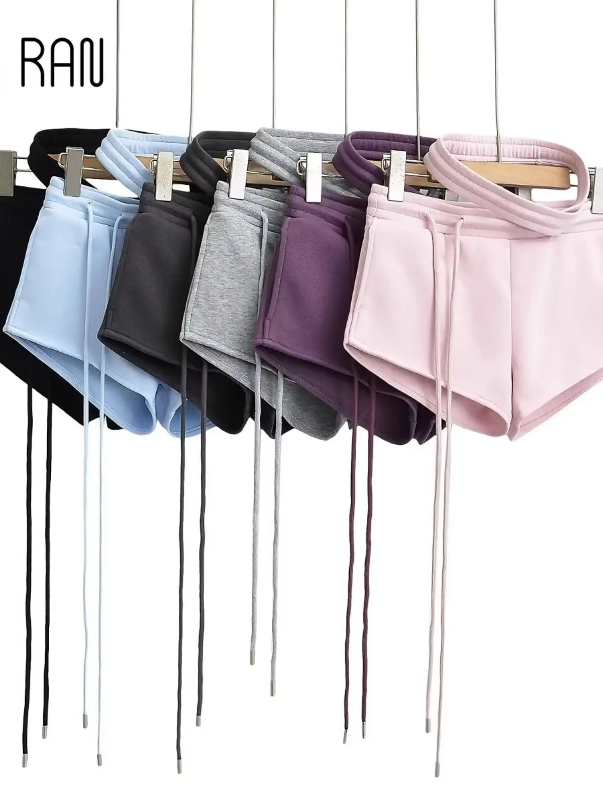 

Лето 2023, женские облегающие брюки, модные шорты с завязками на талии и животом, повседневные прямые брюки для поездок на работу