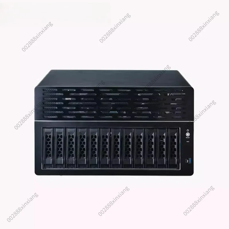 Nas12 Disk Storage Server Supports ATX Motherboard Half Height PCIE Slot Hot Swappable Chassis
