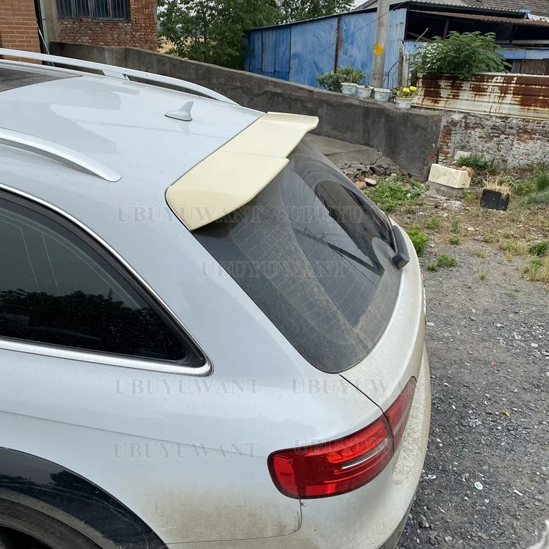 2008-2014 RS4 Look Dla Audi A4 B8 Avant allroad Spoiler Wysokiej jakości Spoiler Tylny Spoiler Dachowy Błyszczący Czarny Włókno Węglowe