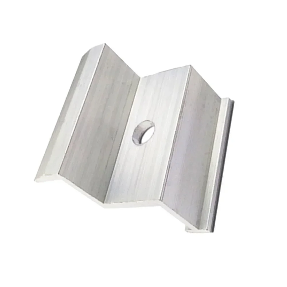 

PV End Clamp Module Aluminum Alloy Mounting Bracket Mounting Rail Photovoltaic Edge Clamp 10pcs Set High Quality