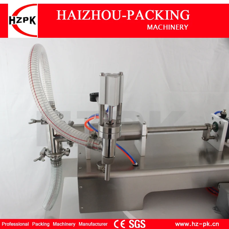 HZPK Horizontal Semi-automatic Stainless steel Full Pneumatic Liquid Hand Sanitizer Filler Mini Packing Filling Machine 50-500ml