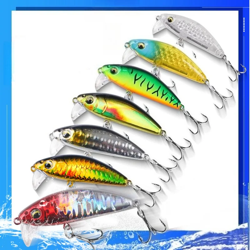 1 Stück Weitwurf-Minnow-Hardbait 14g 6,5cm, sinkender Salzwasser-Köder, 3D realistischer Crankbait, Angelzubehör