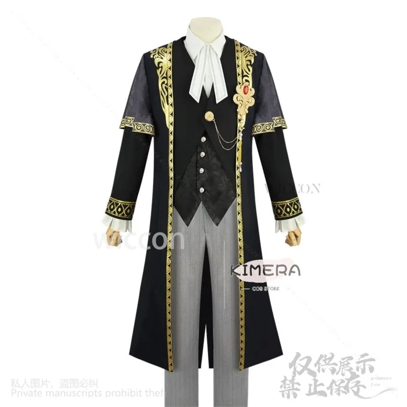 

asdh8@Anime Cosplay Anime Game Identity Ⅴ Cosplay Freddy Riley Lawyer Costume The Weight Of Justice Tailcoat Gothic Coat Wigs Ha